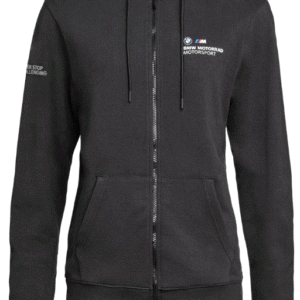 Felpa con cappuccio e zip Motorsport DONNA NERO